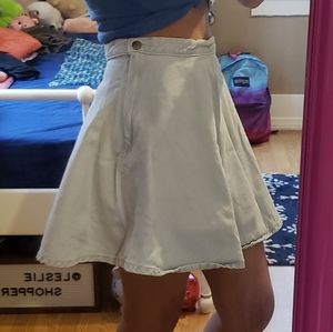 AA Light Blue Corduroy Circle Skirt